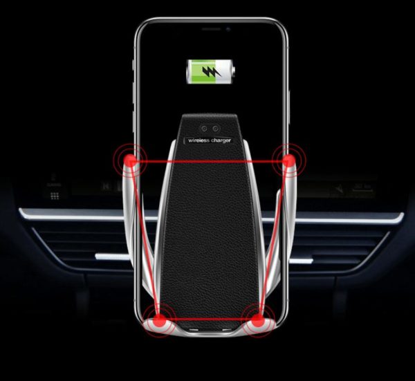 Smart 2 i 1 trådlös mobilladdare för bilen