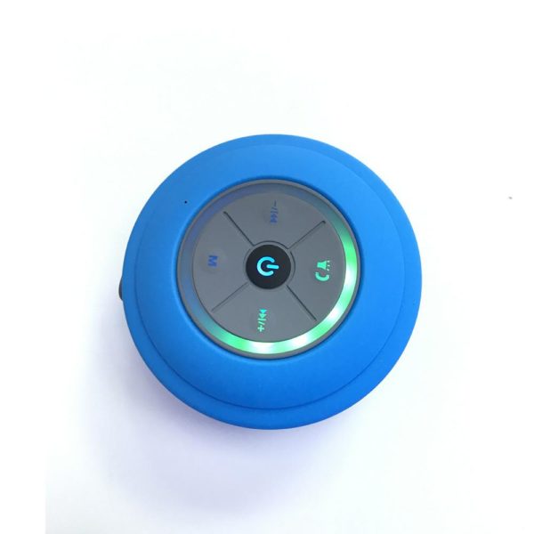 Vattentät Bluetooth-högtalare med sugpropp (Blå)