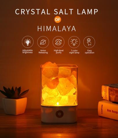 Himalaya Saltkristall LED-lampa - Vit