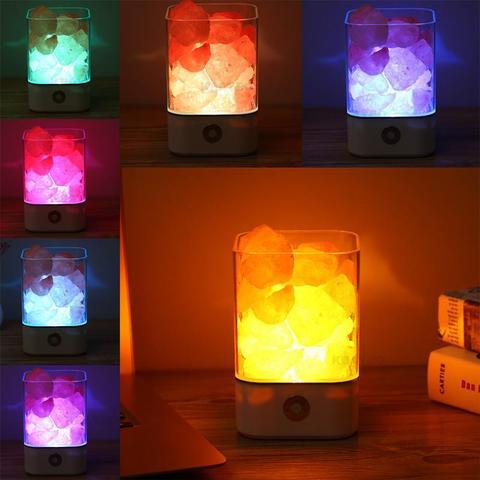 Himalaya Saltkristall LED-lampa - Vit