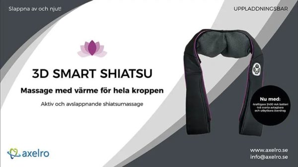 3D smart SHIATSU Premium Nackmassage G3, uppladdningsbar